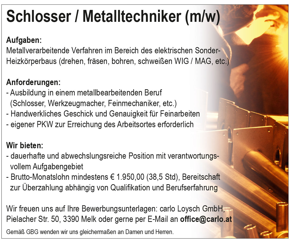 Job Schlosser(in) / Metalltechniker(in)